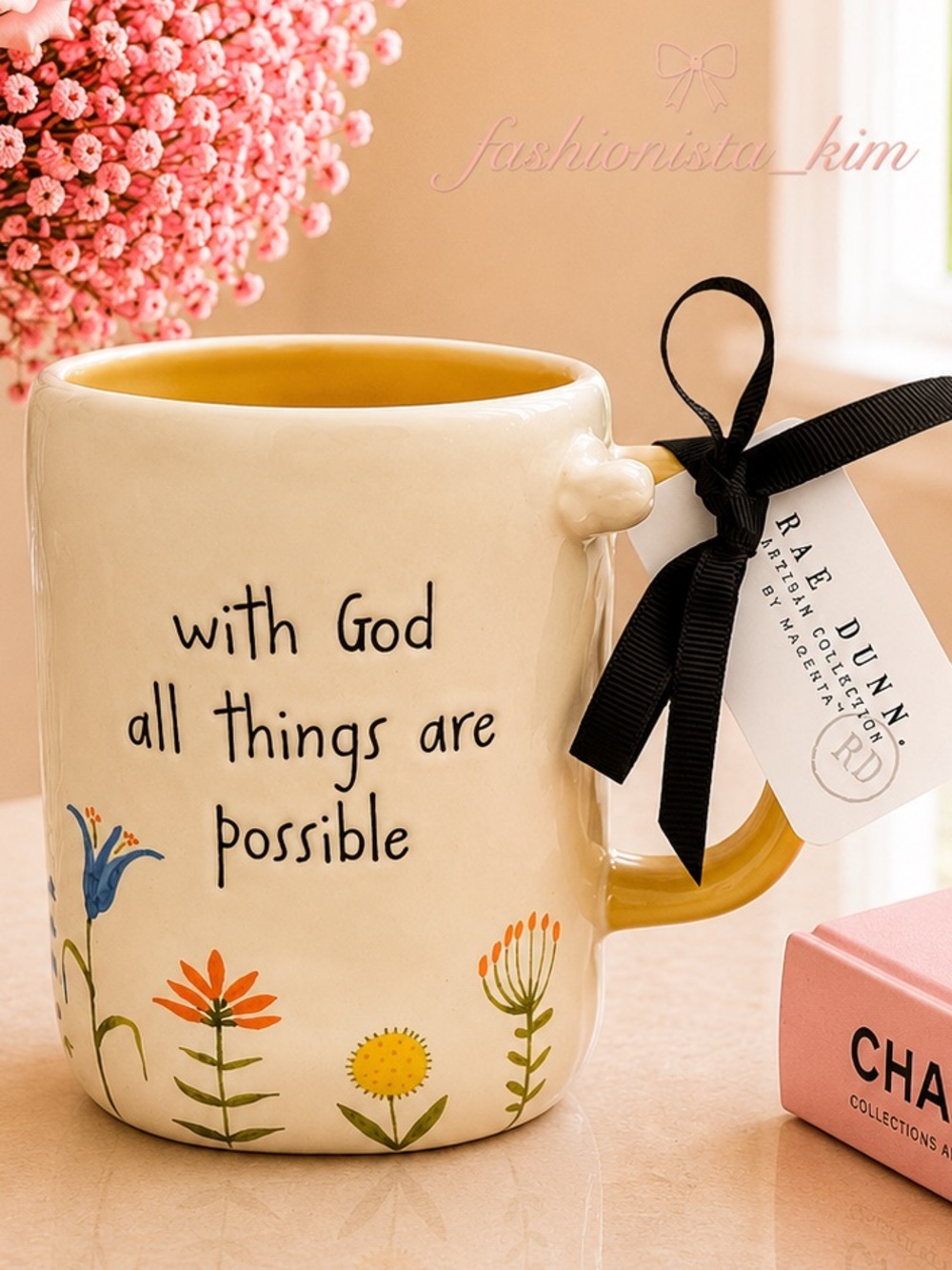 Rae Dunn mug With God All Things Are Possible